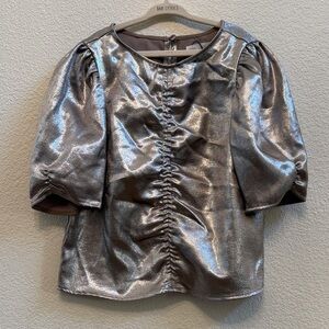 3/$25 Zara Shimmering Silver Top